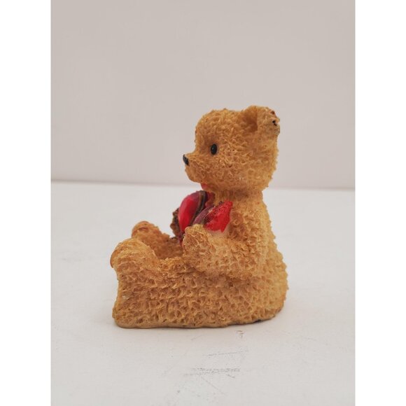 Valentine Teddy Bear Lampshade Finial Brown Resin - Picture 3 of 10
